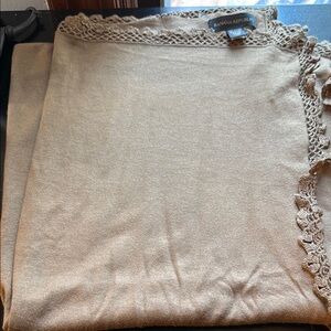 Banana Republic Tan silk Knit Shawl